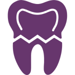 purple tooth broken image